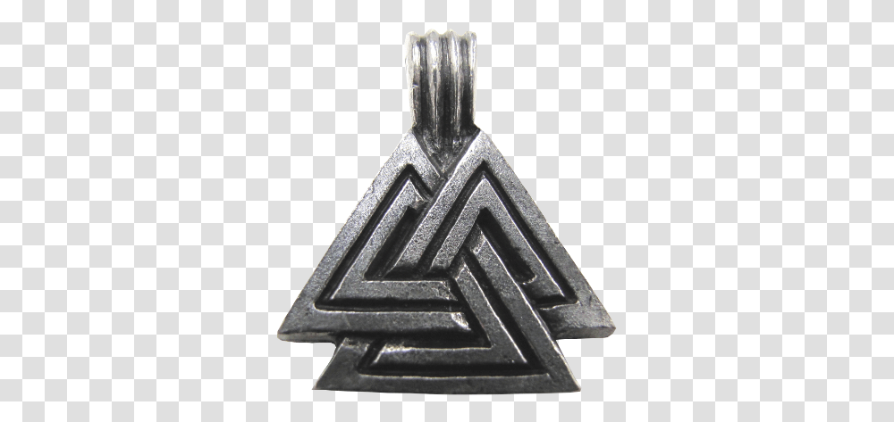 Odin Necklace Valknut, Cross, Symbol, Triangle, Crystal Transparent Png