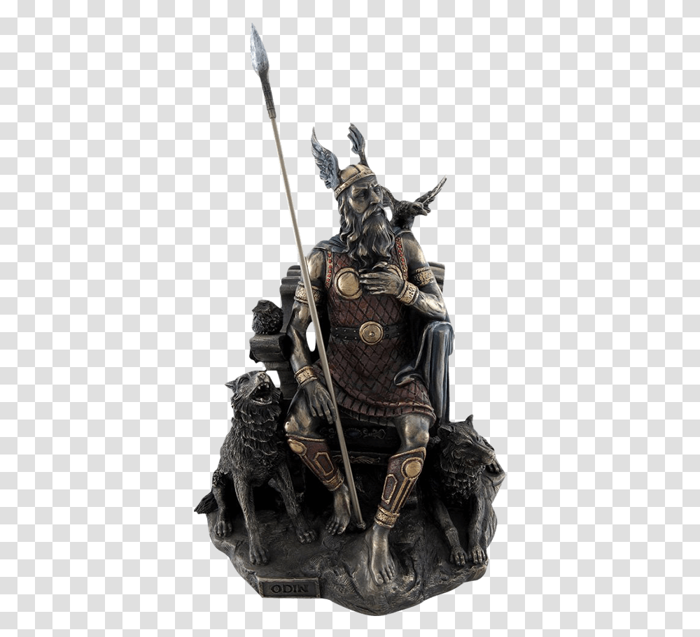 Odin Seated On Throne Statue Odin, Person, Human, Dog, Pet Transparent Png