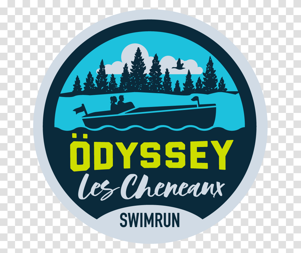 Odyssey Swimrun Les Cheneaux Logo Circle, Label, Tree Transparent Png
