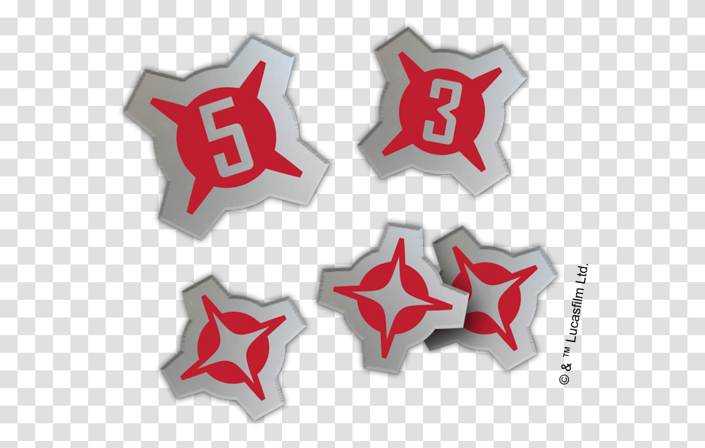 Of Acrylic Damage Tokens For Each Swiss Round They Emblem, Star Symbol, Number Transparent Png