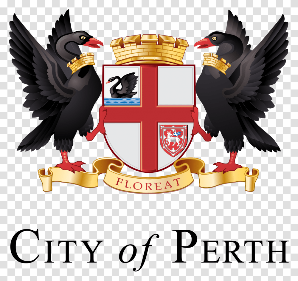 Of Arms Perth Wikipedia Perth Coat Of Arms, Eagle, Bird, Animal Transparent Png