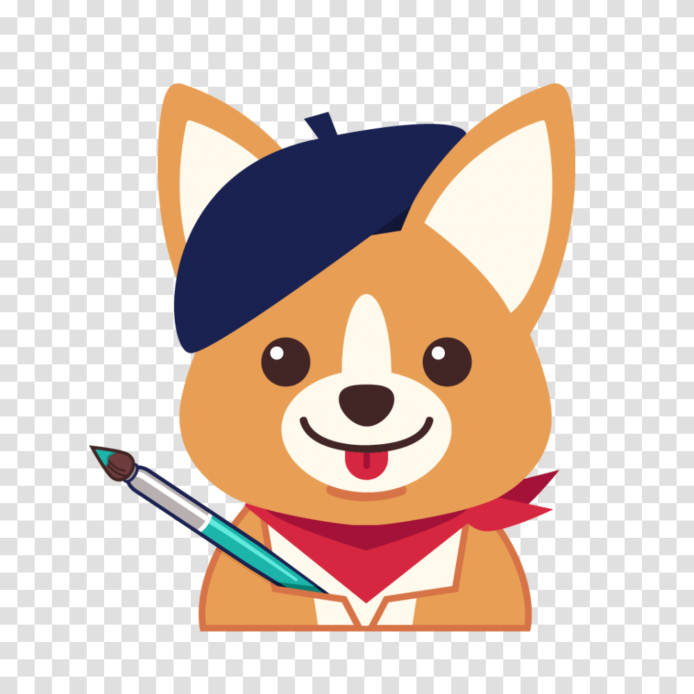 Of Course The Reddit Proposal Couple Made A Corgi Themed Art Site, Label, Drawing Transparent Png