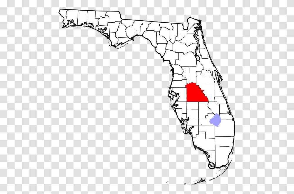 Of Florida Highlighting Polk County, Map, Diagram, Plot, Atlas Transparent Png