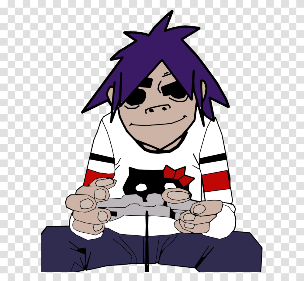 Of Gorillaz Playing Video Gorillaz 2d Outfits, Person, Elf, Female, Hand Transparent Png