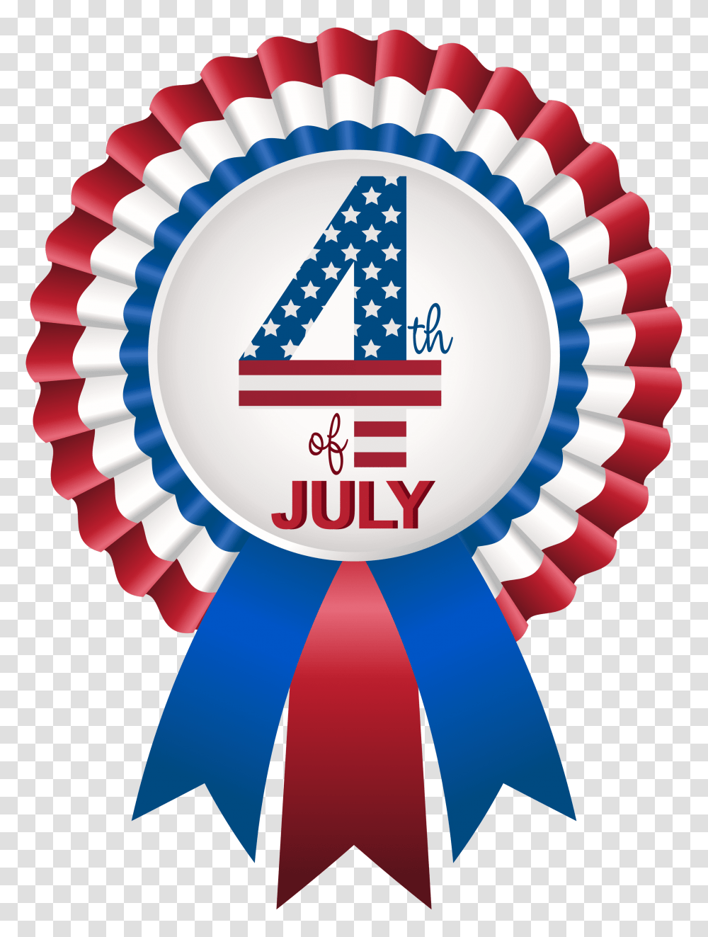 Of July Rosette Clip Art Image, Logo, Trademark, Badge Transparent Png