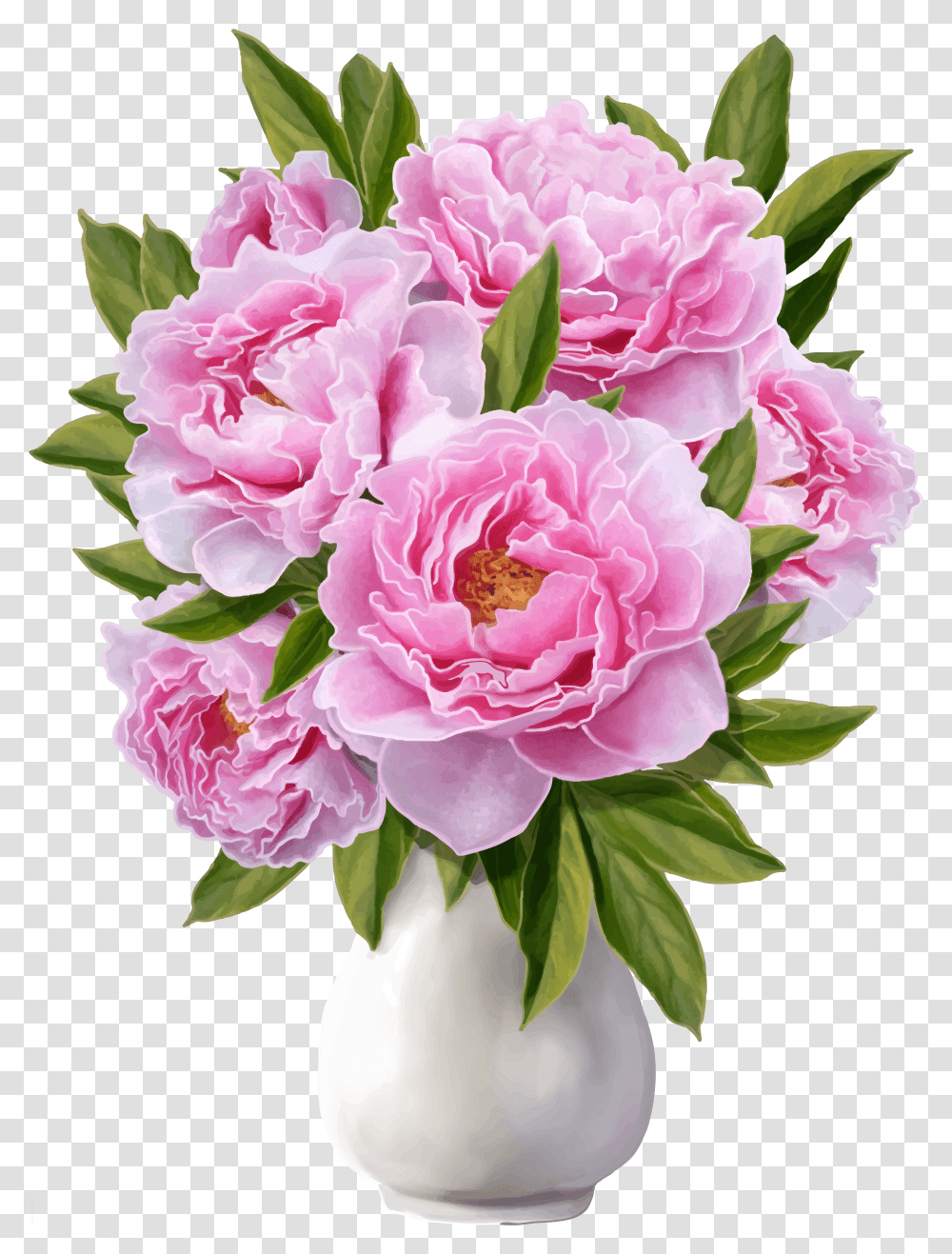 Of Peonies Banner Stock Vase With Flowers, Plant, Peony, Blossom, Flower Arrangement Transparent Png