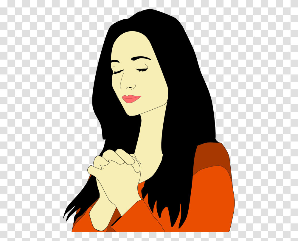 Of Praying Woman Girl Praying Clip Art, Person, Female, Bottle Transparent Png