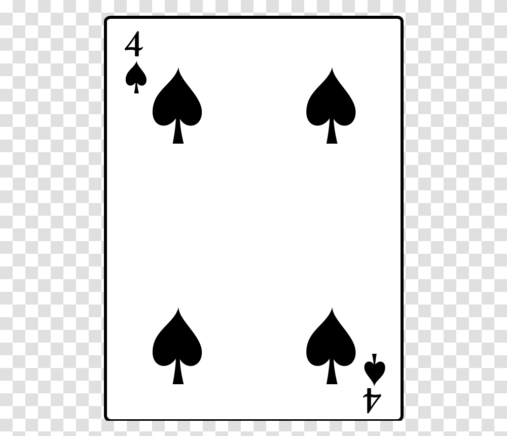 Of Spades 4 Of Spades Clipart, Stencil, Silhouette Transparent Png