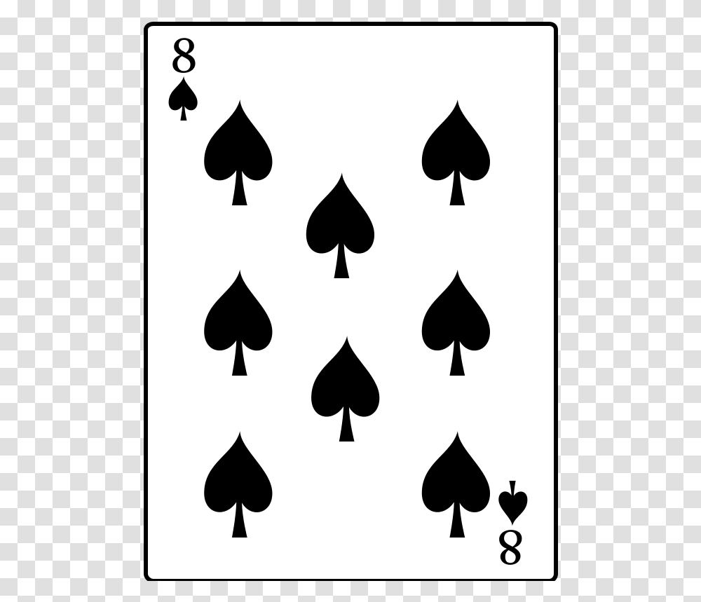 Of Spades 8 Of Spades Card, Stencil, Silhouette Transparent Png