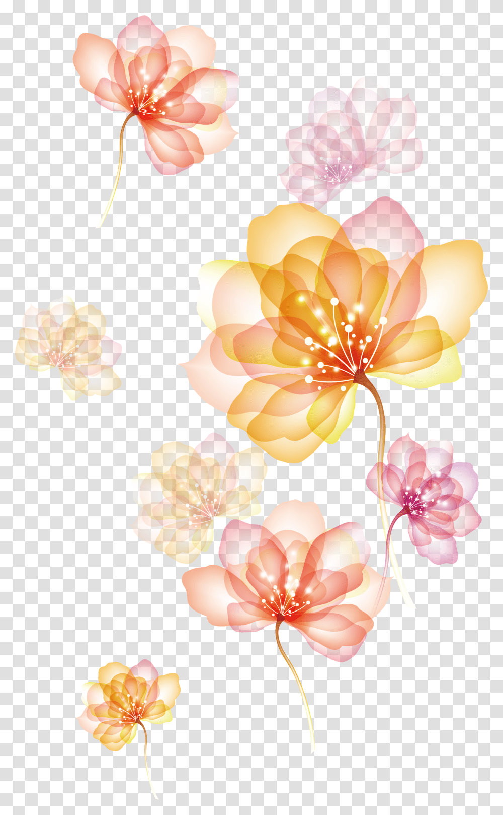 Of Spreading Flowers Effect Hd Image Free Clipart Flower Effect, Floral Design, Pattern, Plant Transparent Png