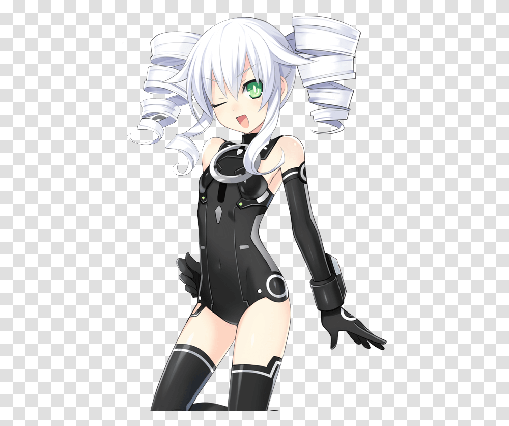 Of The Absolute Best Anime Girls With White Hair Black Sister Neptunia, Manga, Comics, Book, Person Transparent Png
