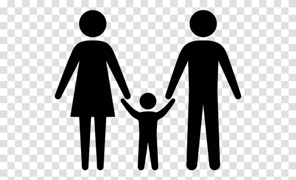 Of Three Free Designed Family Holding Hands Cartoon, Gray, Electronics Transparent Png