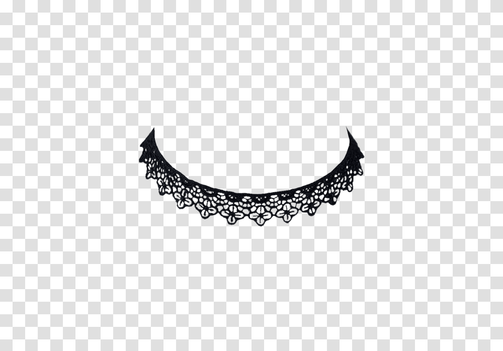Off Concise Lace Floral Openwork Choker In Black, Dinosaur, Reptile, Animal, Collar Transparent Png
