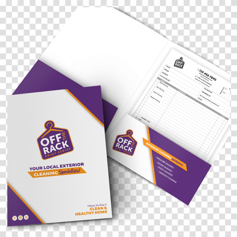 Off The Rack Exterior Cleaning Presentation Folders Style 2 Graphic Design, Advertisement, Text, Poster, Flyer Transparent Png