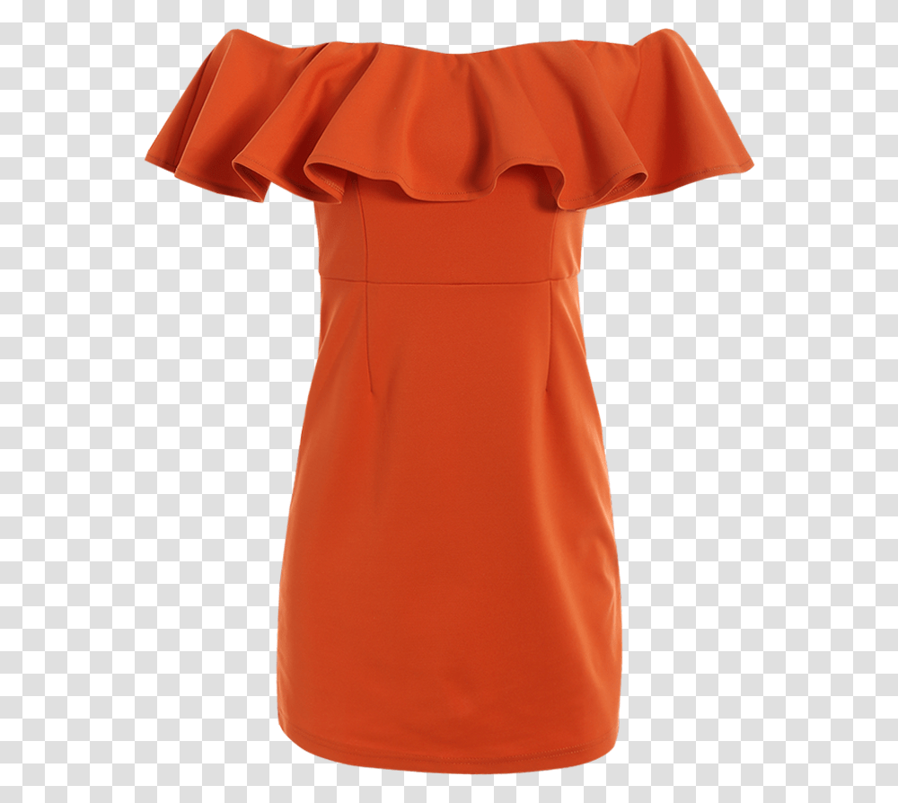 Off The Shoulder Orange Dress, Apparel, Sleeve, Female Transparent Png