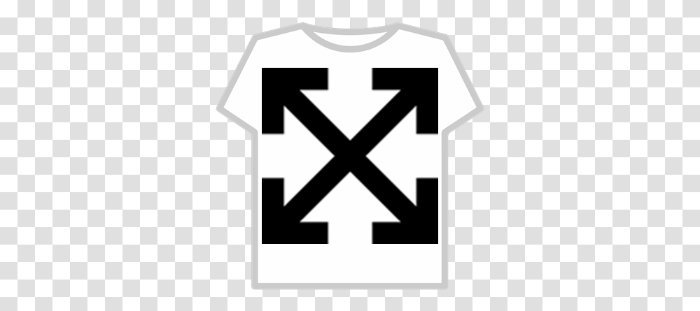 Off White Shirt Cross Off White Cross, Clothing, Apparel, Symbol, Stencil Transparent Png