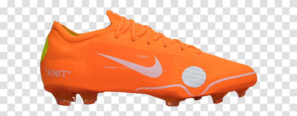 Off White X Mercurial Vapor 360 'orange' Nike Ao1256 810 Off White Soccer Boots, Clothing, Apparel, Shoe, Footwear Transparent Png