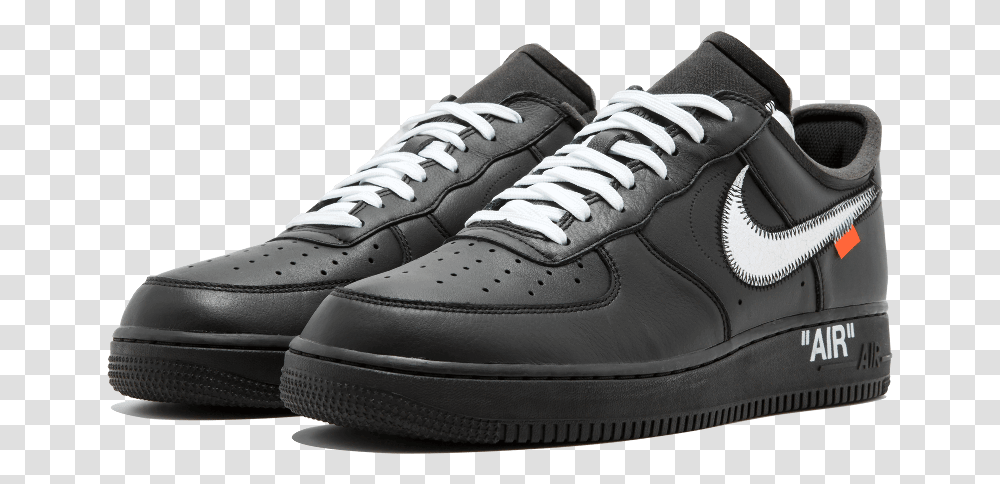 Off White X Nike Air Force 1 Moma Black Nike Air Force 1, Shoe, Footwear, Apparel Transparent Png