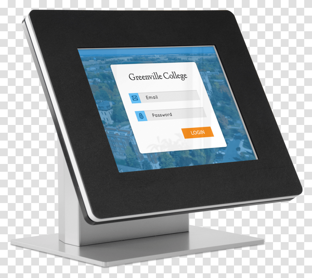 Offer A Sign Up Form Inside A Locked Down Kiosk Computer Monitor, Electronics, Tablet Computer, Screen, Display Transparent Png