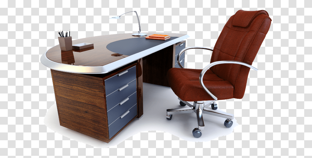 Office 3d, Chair, Furniture, Table, Desk Transparent Png