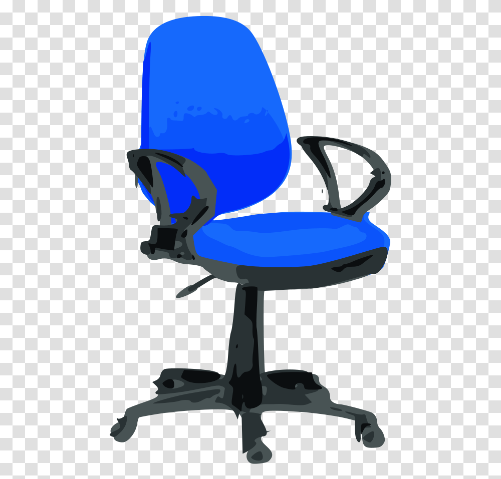 Office Chair Blue Chair Colour Furniture Wheels Office Chair Clip Art, Cushion, Headrest, Helmet Transparent Png