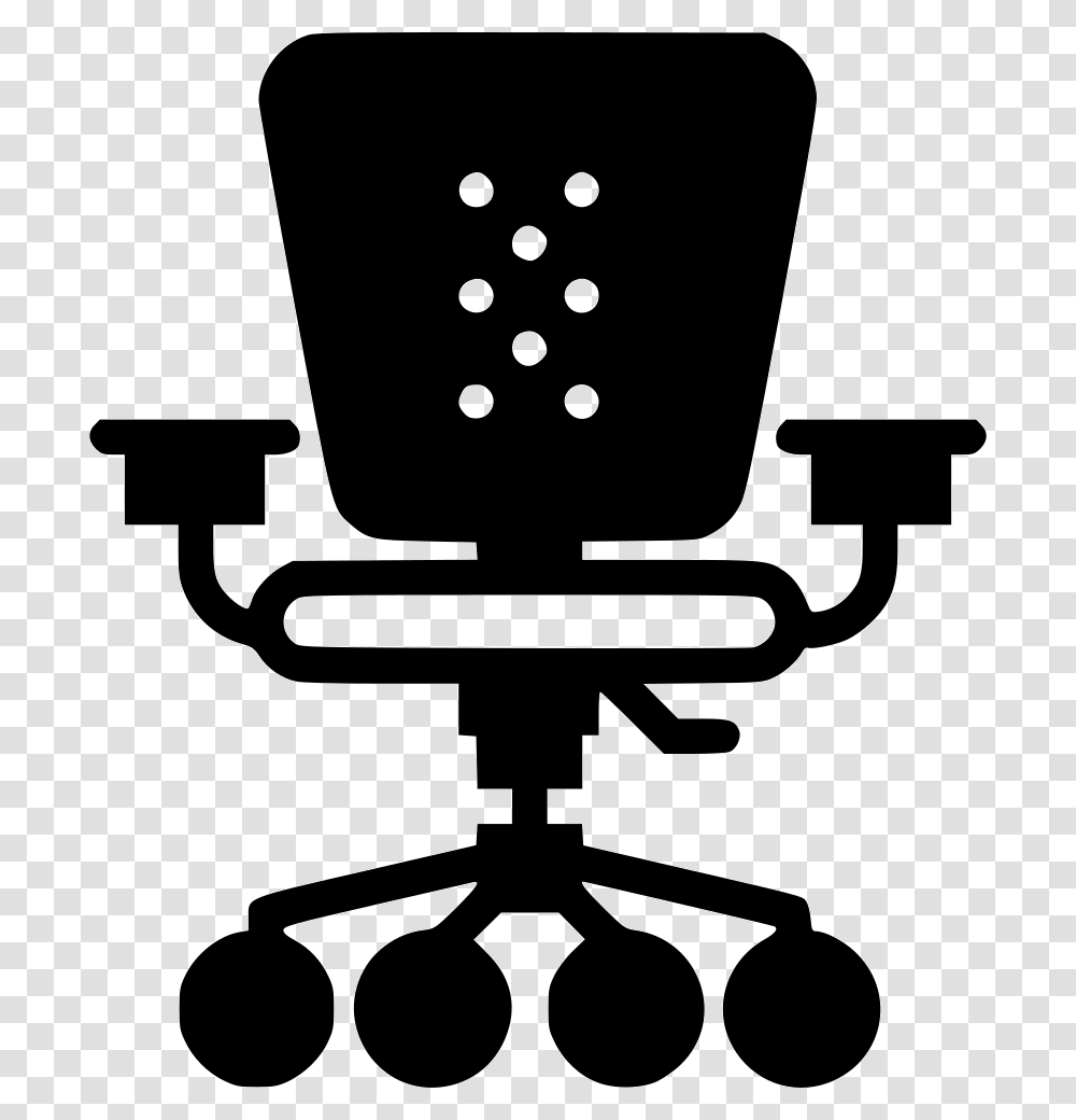Office Chair Office Furniture Icon, Light, Stencil Transparent Png