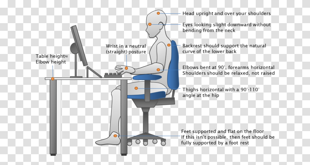 Office Chair Reduce Back Pain Good Posture Uc Davis, Sitting, Lab Coat, Doctor Transparent Png