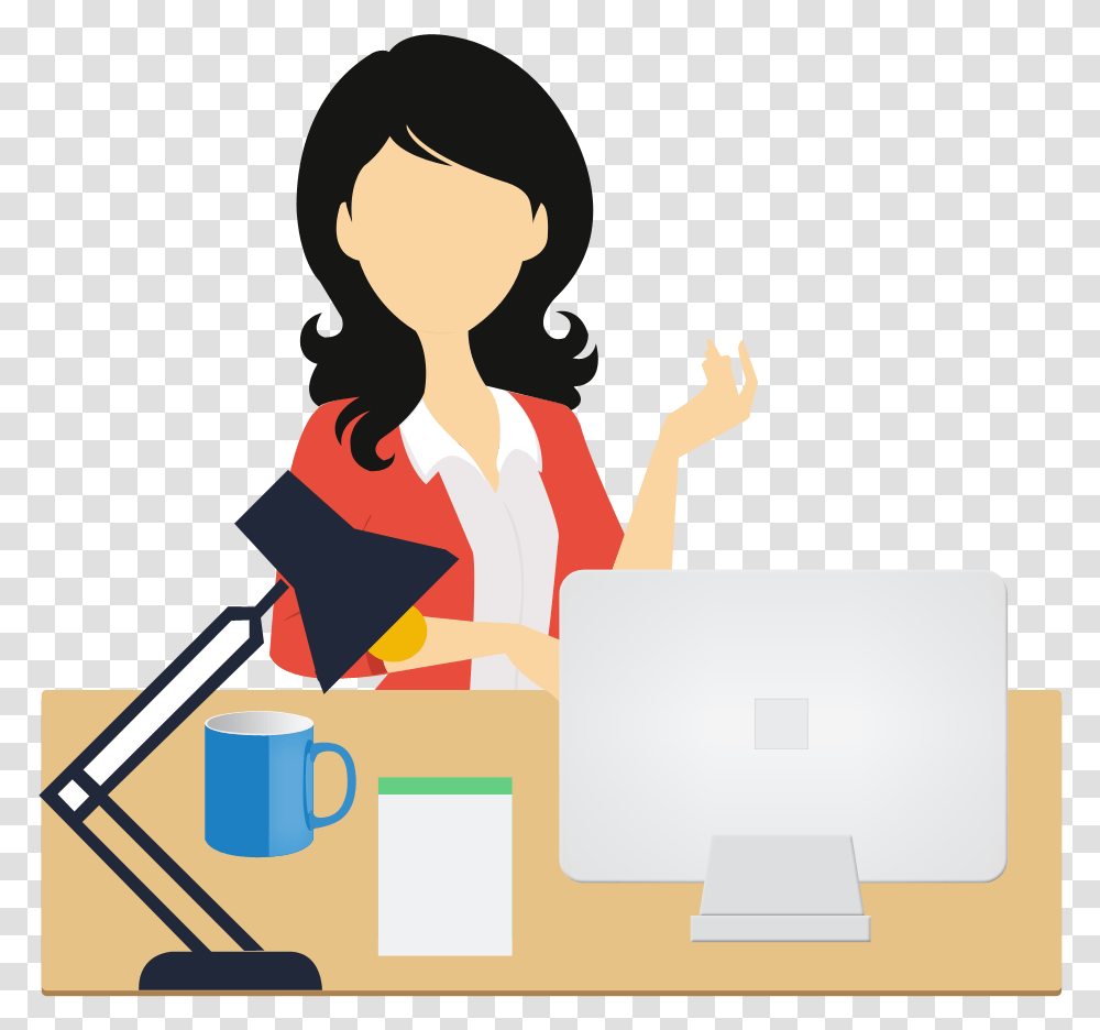 Office Clipart Office Staff Office Office Staff Office Work Icon, Person, Human, Sitting, Cleaning Transparent Png