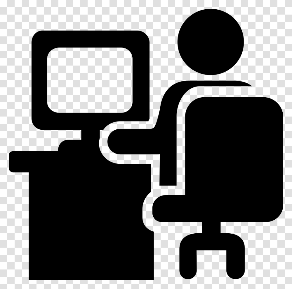 Office Clipart Working On Computer Icon, Camera, Electronics, Video Camera, Tripod Transparent Png