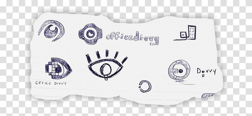 Office Divvy Blue Eye Sketch Envelope, Pillow, Cushion Transparent Png