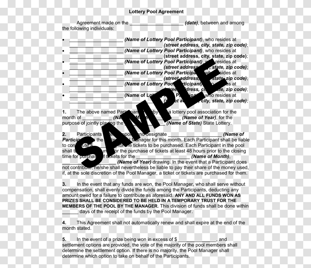 Office Lottery Pool Contract Template Editable Thank Tattoo Customer Contracts, Gray, World Of Warcraft Transparent Png