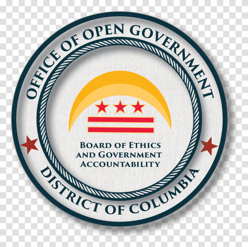 Office Of Open Government Seal Circle, Label, Meal, Food Transparent Png