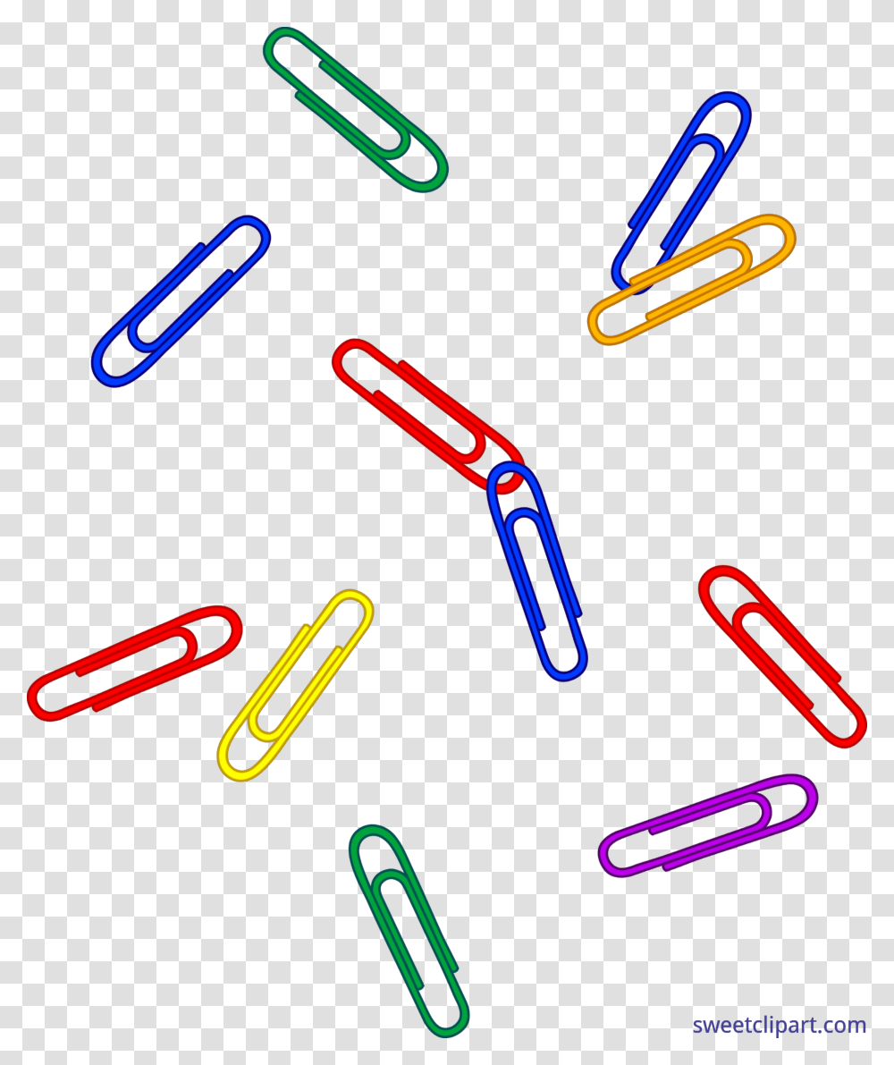 Office Paper Clips Scattered Clip Art, Light, Neon, Purple Transparent Png