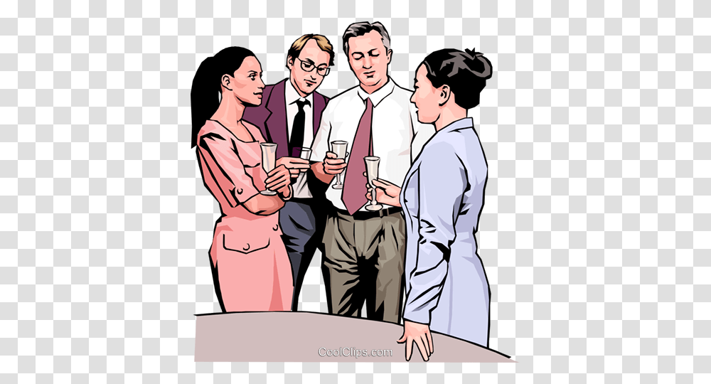Office Party Discussion Royalty Free Vector Clip Art Illustration, Person, Tie, People Transparent Png