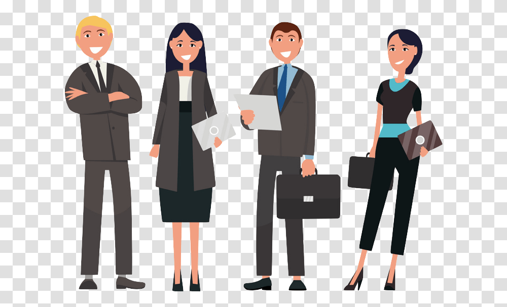 Office People Clipart, Person, Crowd, Suit Transparent Png