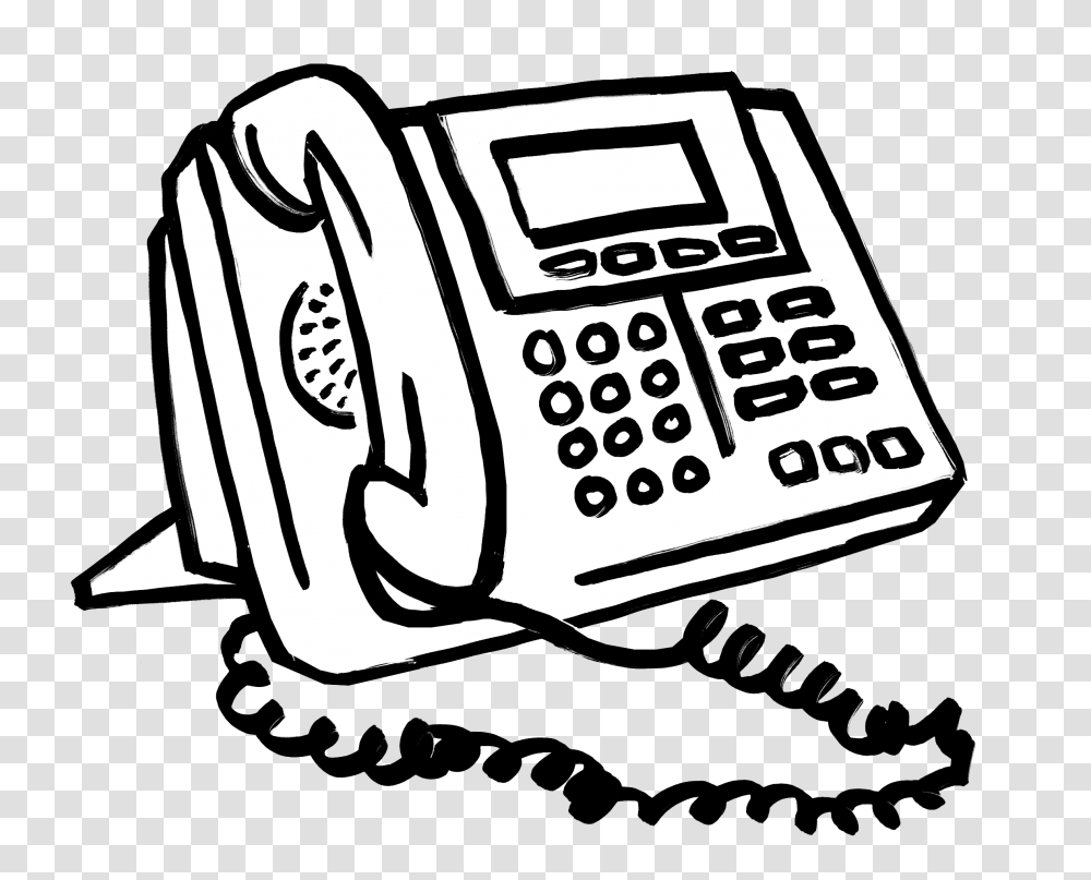 Office Phone Animation Pricing Quote Telephone Cartoon Black And White, Electronics, Calculator, Text Transparent Png