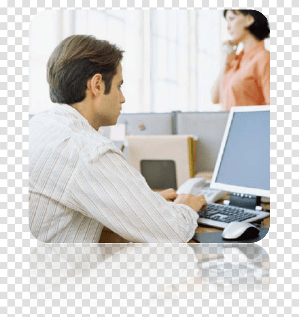 Office Worker Office Workers At Desk, Person, Computer Keyboard, Electronics Transparent Png