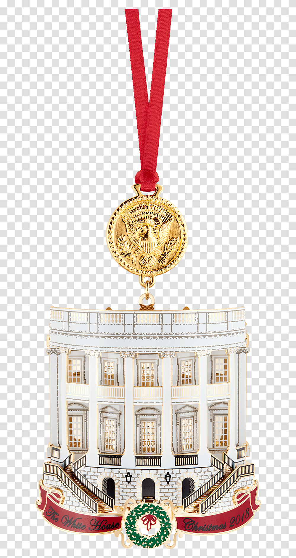 Official 2018 White House Christmas Ornament Ornaments, Gold, Architecture, Building, Pillar Transparent Png