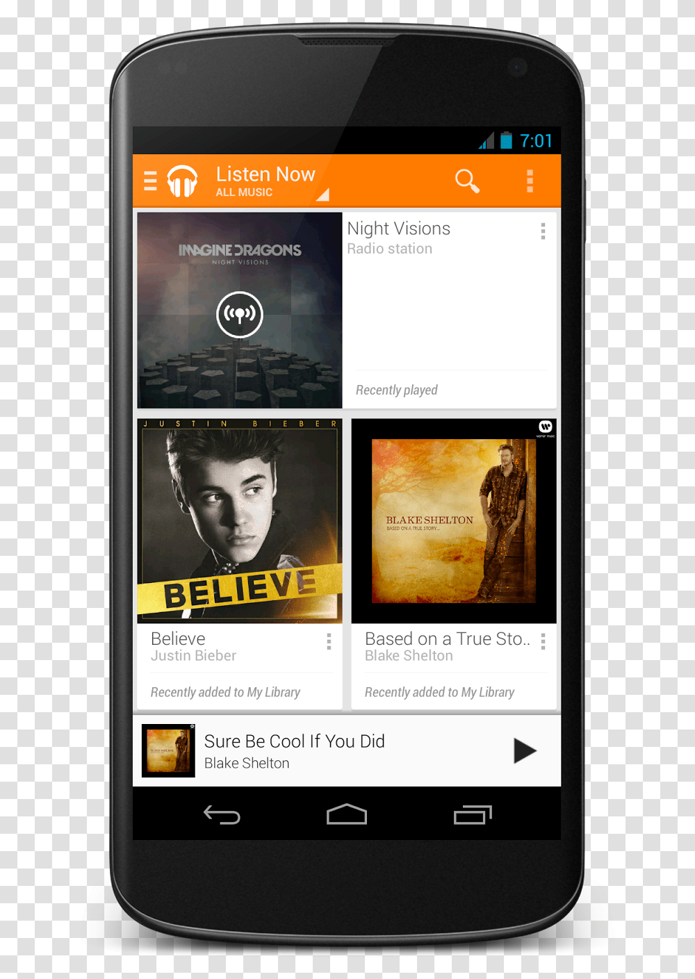 Official Android Blog Androidio Just Press Play Google Play Music, Mobile Phone, Electronics, Person, Poster Transparent Png