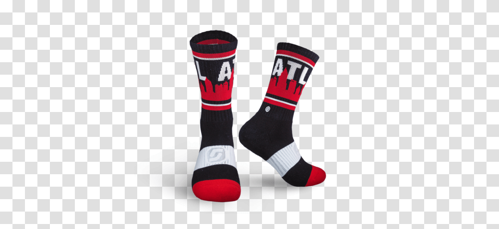 Official Atlanta Skyline Socks For Falcons Hawks And Braves Fans, Apparel, Shoe, Footwear Transparent Png