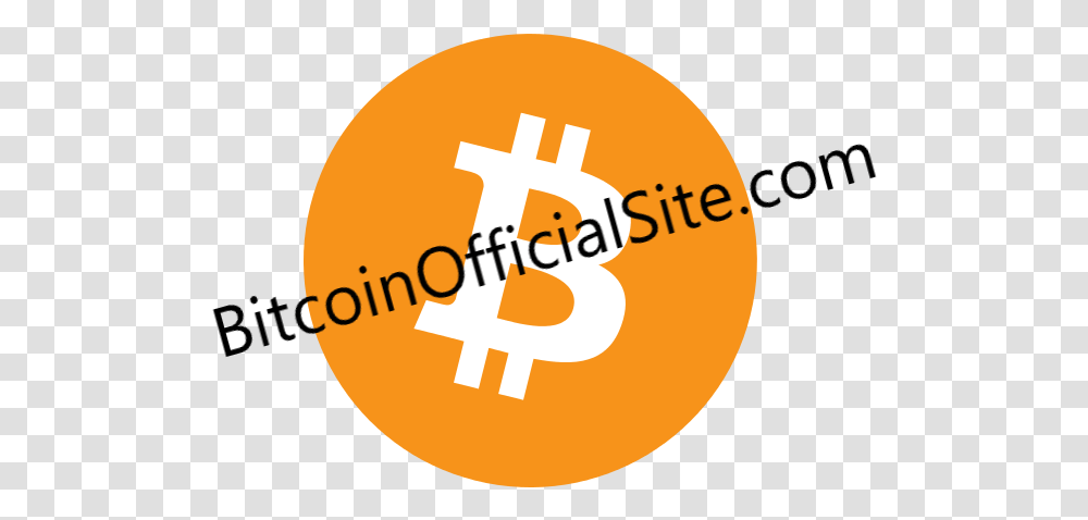 Official Bitcoin Site With Free Faucet And News Circle, Label, Text, Logo, Symbol Transparent Png
