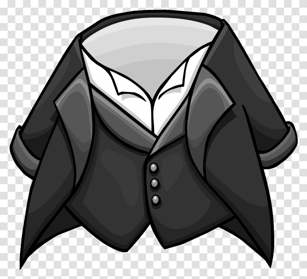 Official Club Penguin Online Wiki Black Tuxedo Club Penguin, Apparel, Coat, Suit Transparent Png