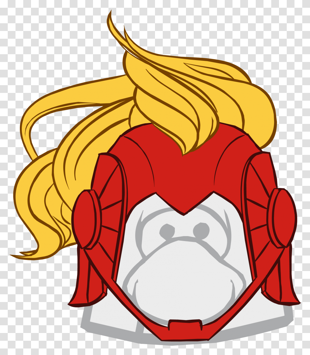 Official Club Penguin Online Wiki Captain Marvel Helmet Template, Animal Transparent Png