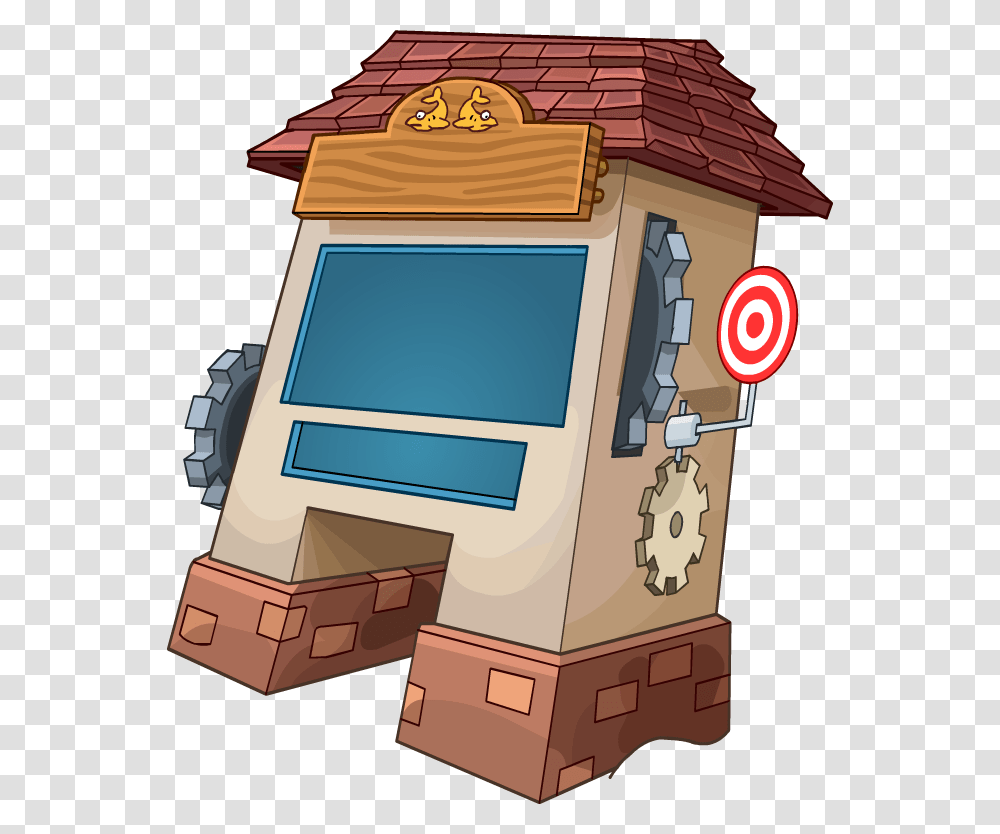 Official Club Penguin Online Wiki Cartoon, Kiosk, Arcade Game Machine, Box Transparent Png