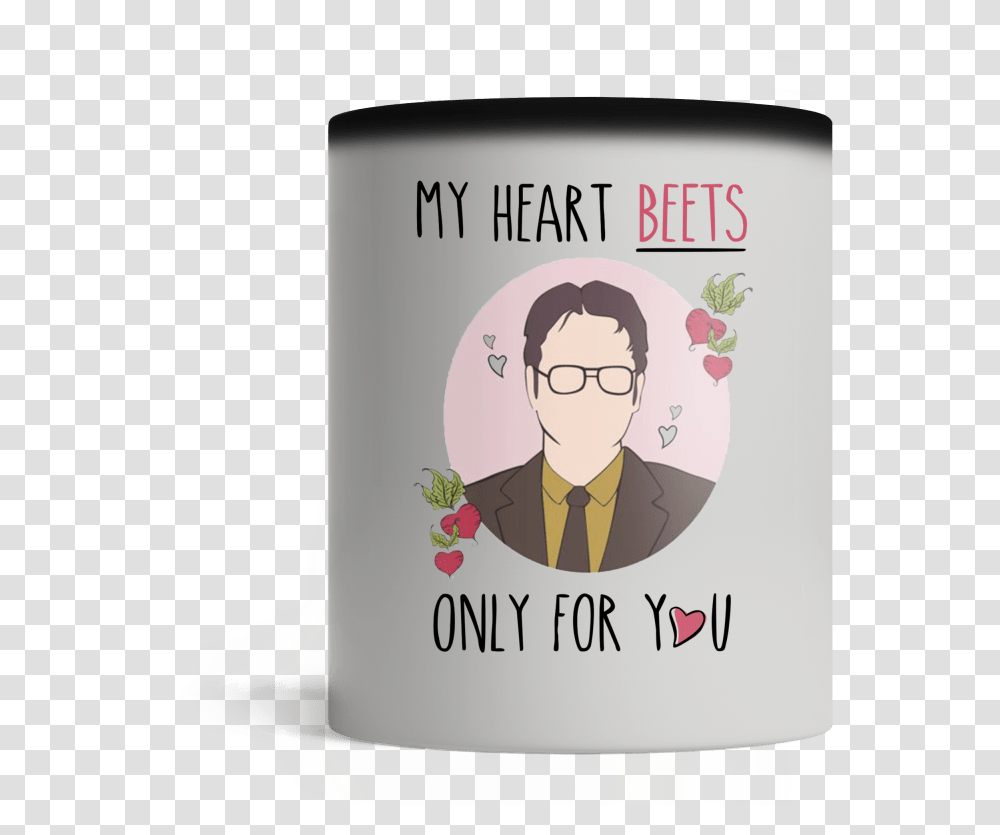 Official Dwight Schrute My Heart Beets Only For You Mug My Heart Beets Only For You, Person, Human, Glasses, Accessories Transparent Png