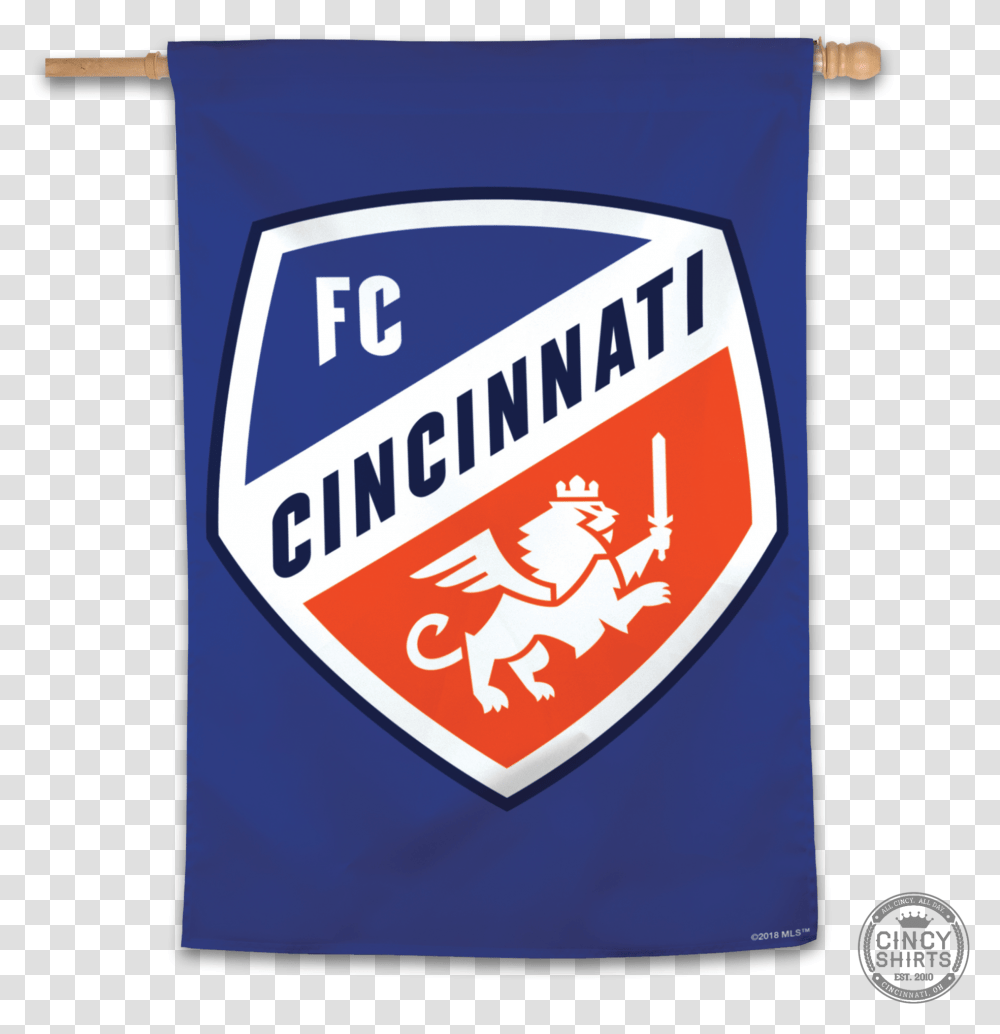 Official Fc Cincinnati Vertical Flag Emblem, Road Sign, Logo, Trademark Transparent Png