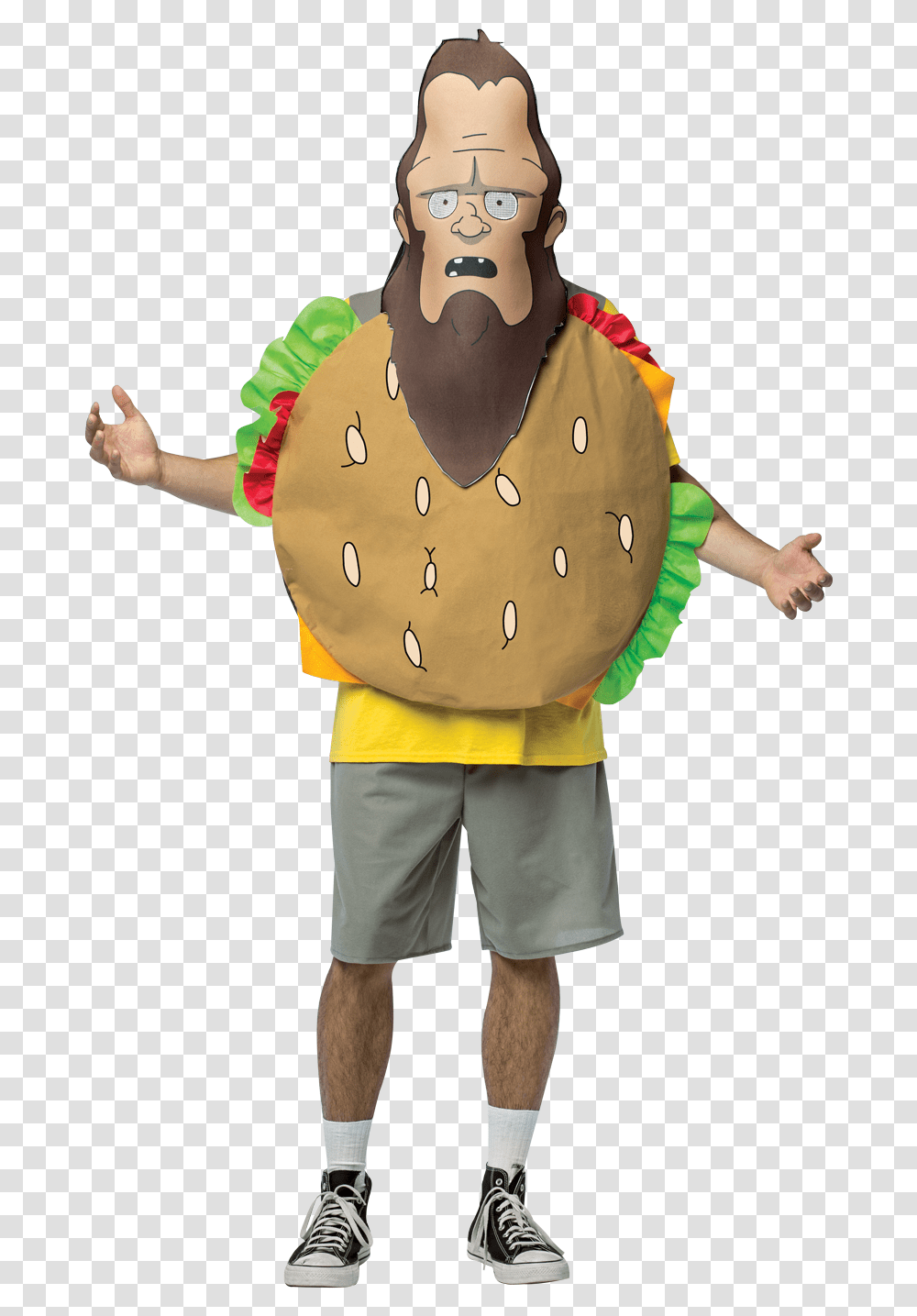 Official Licensed Bobs Burgers Beefsquatch Costume Bob's Burgers Beefsquatch Costume, Person, Human, Apparel Transparent Png