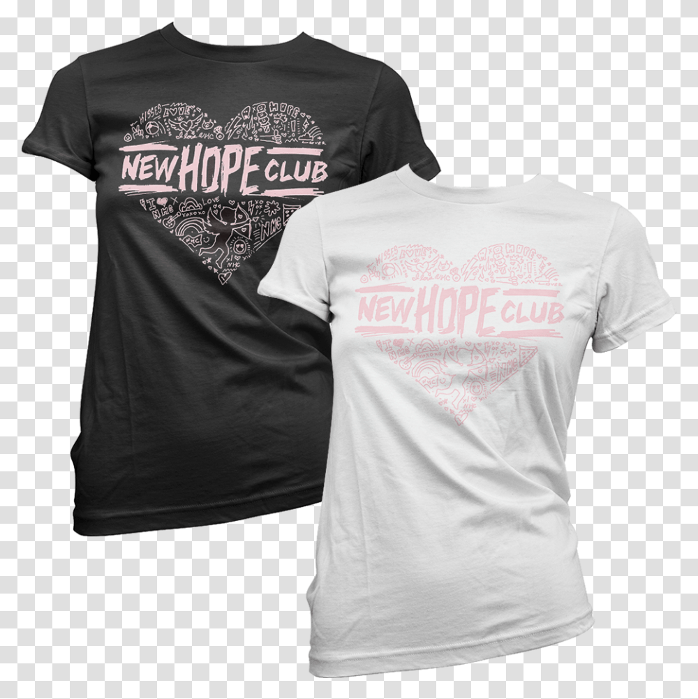 Official New Hope Club Heart T Shirt Promo New Hope Club Mrs Robbie Williams T Shirt, Clothing, Apparel, T-Shirt, Person Transparent Png