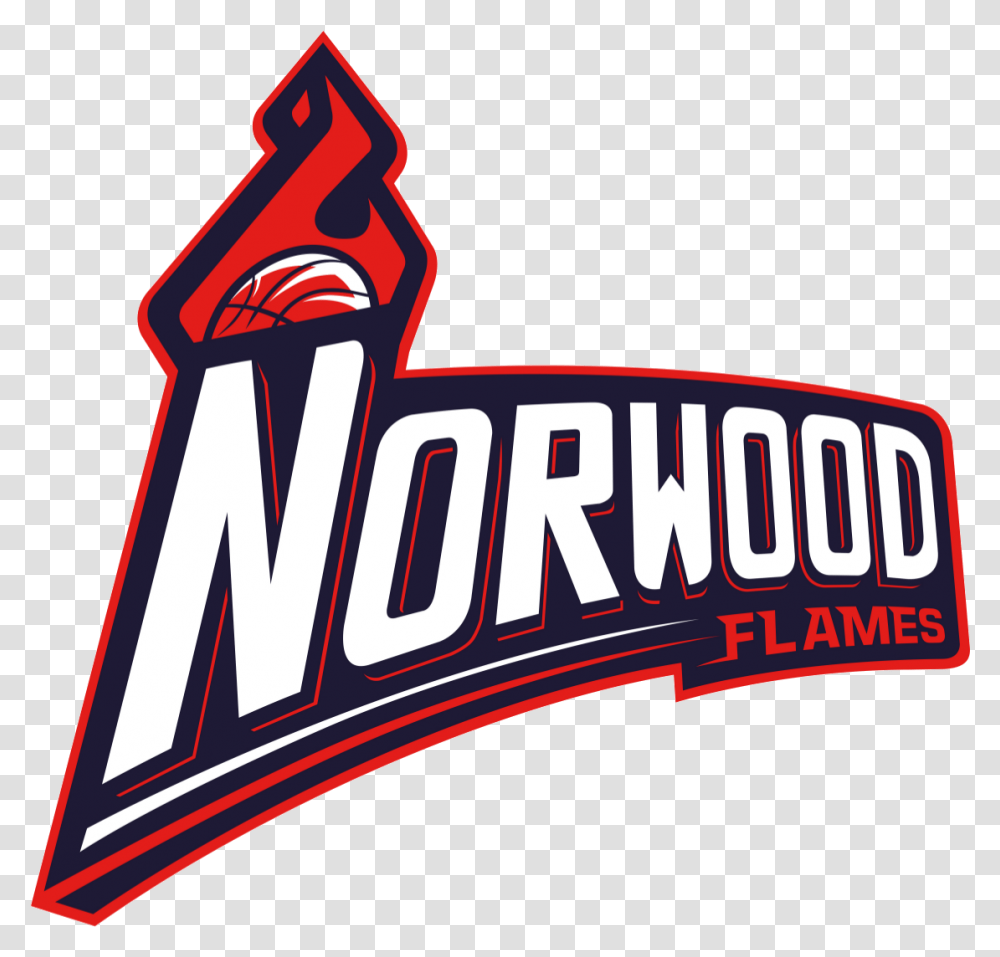 Official Norwood Basketball Club Logo Norwood Basketball Club Norwood Flames Basketball, Symbol, Trademark, Word, Text Transparent Png