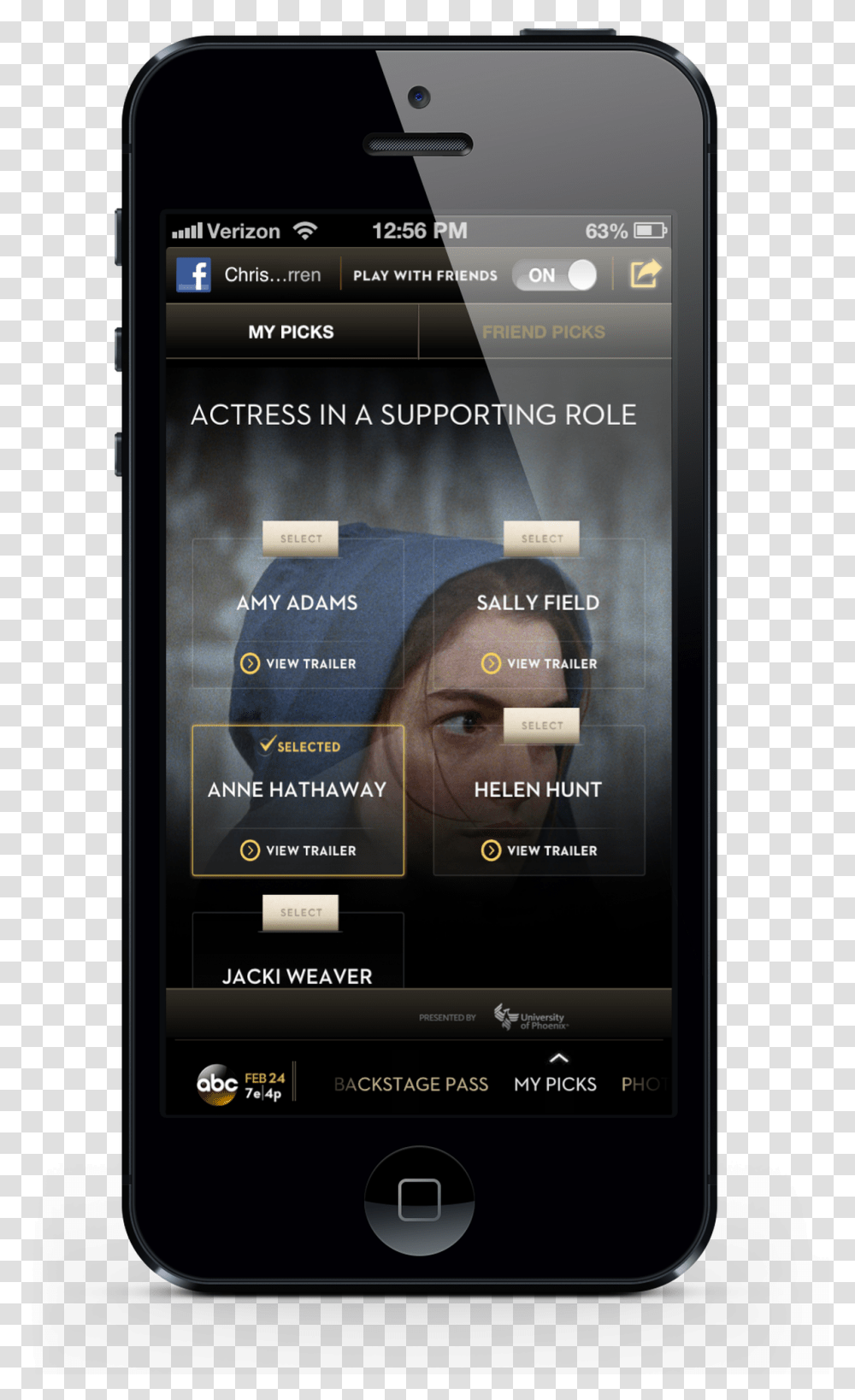 Official Oscar App Adds Android Facebook Ballots Technology Applications, Mobile Phone, Electronics, Cell Phone, Iphone Transparent Png